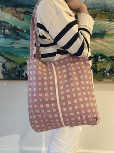 Baguette Tote Bag - LILAC on NATURAL