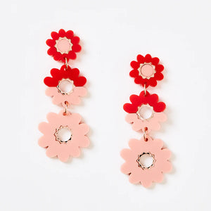 Meadow Earrings - Pink / Red