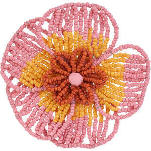 Beaded Flower Napkin Rings - THREE COLOURS AVAIL