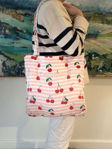 Baguette Tote Bag - CHERRY