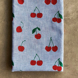 Cherry on Navy Stripe - Table Runner