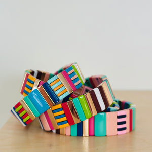 Multi Stripe Bracelet - PARTY MIX