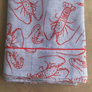 Cray on Navy Stripe - Tablecloth