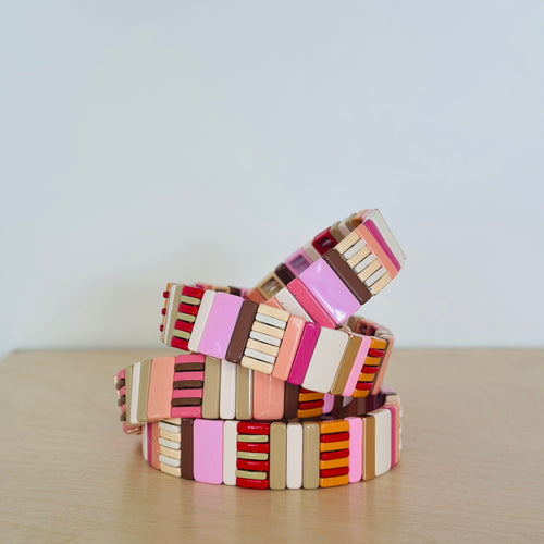 Berry Stripe Bracelet - PARTY MIX