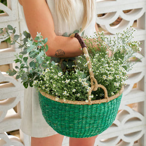 Seagrass Basket - GREEN