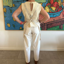 Chambray Coral X Back Pinny