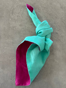 Mint + Magenta Double Sided Napkin - SET OF FOUR