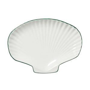 Shell Plate with Green Edge