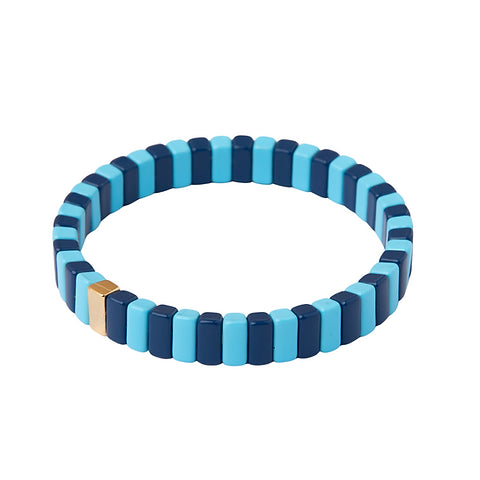 Candy Stripe Bracelet - BLUE