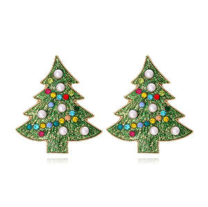 Pearl Christmas Tree  Earrings