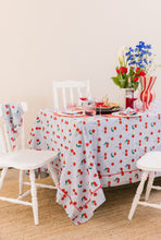 Cherry on Navy Stripe - Tablecloth