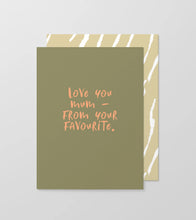 Mum, From Your Fave card