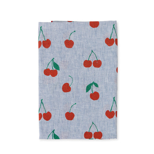 Cherry on Navy Stripe - Table Runner