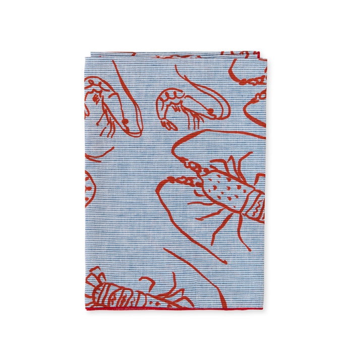 Cray on Navy Stripe Napkin -  SET OF FOUR