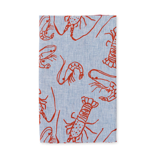 Cray on Navy Stripe - Table Runner