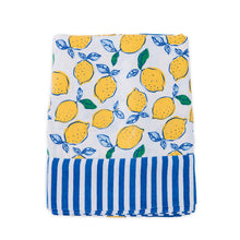 NAVY LEMON TABLECLOTH