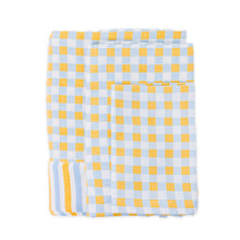 CHAMBRAY SUNSHINE CHECK TABLE RUNNER