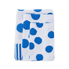 NAVY GIANT POLKA DOT TABLECLOTH