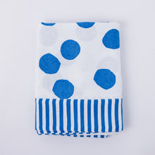 NAVY GIANT POLKA DOT TABLECLOTH