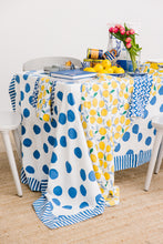 NAVY GIANT POLKA DOT TABLECLOTH