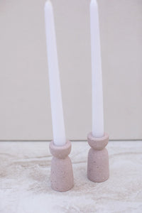 Concrete Candle Holder - DUSTY ROSE