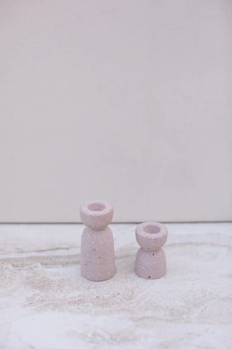 Concrete Candle Holder - DUSTY ROSE