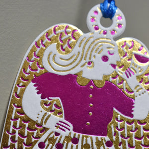 Letterpress Paper Cut Out Decoration - Angel