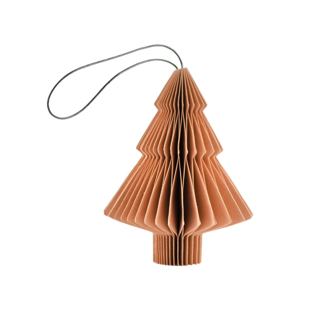 CLAY PAPER TREE ORNAMENT H10CM