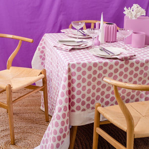 Polka Dot in Lilac Tablecloth