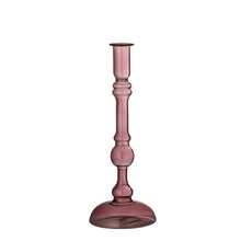 Ferah Candlestick - Purple Glass