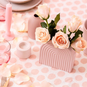 Polka Dot in Tulle Pink Tablecloth