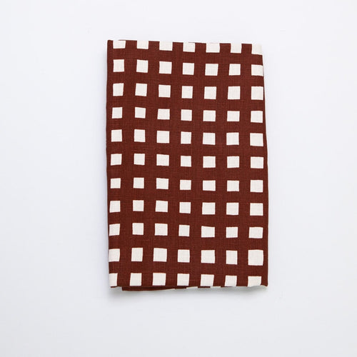 Gingham in Cacao Napkin -  SET OF FOUR