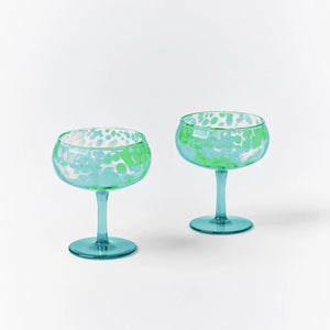 DOTS GREEN COUPES (SET OF 2)