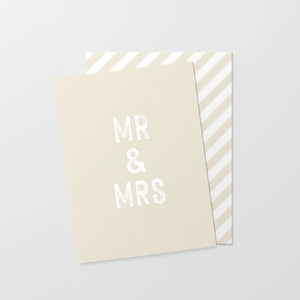 Mr & Mrs greeting card