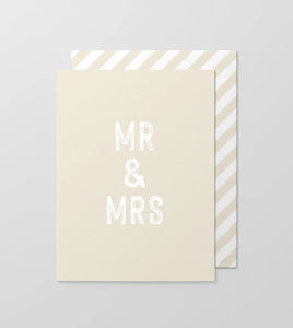 Mr & Mrs greeting card