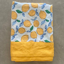 NAVY Lemon Tablecloth - NOW AVAILABLE IN TWO SIZES!