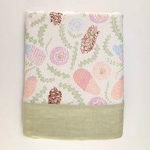 Flowering Banksia Tablecloth - GREEN BORDER
