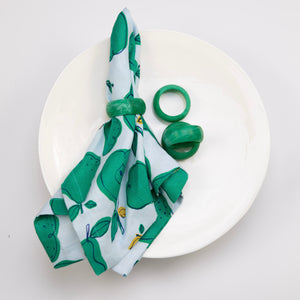 EMERALD Resin Napkin Rings - SETS OF FOUR