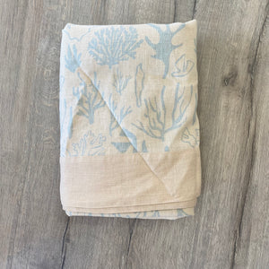 I'm not Perfect - Coral Sea - Chambray Tablecloth