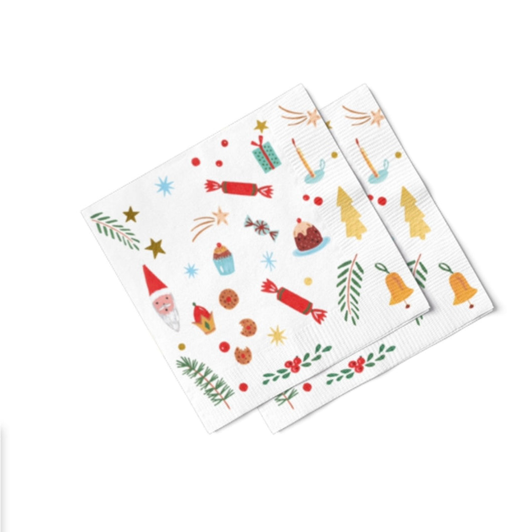 Christmas Paper Serviettes  - TRADITIONAL