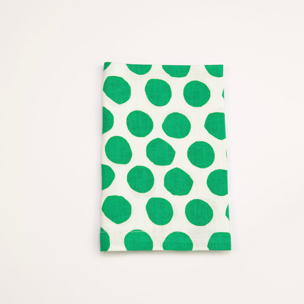 Polka Dot in Green Napkin - SET OF FOUR