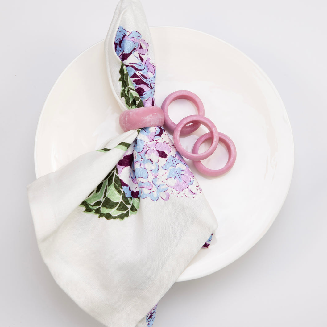 LILAC Resin Napkin Rings - SETS OF FOUR